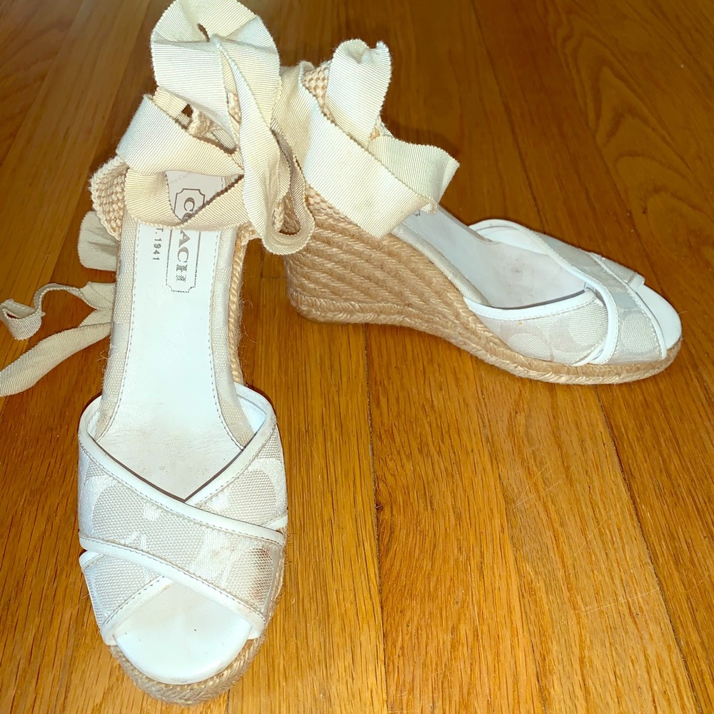 Coach white espadrilles.